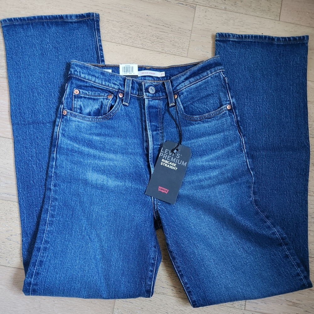 LEVIS womens Ribcage straight super high rise size 27x32